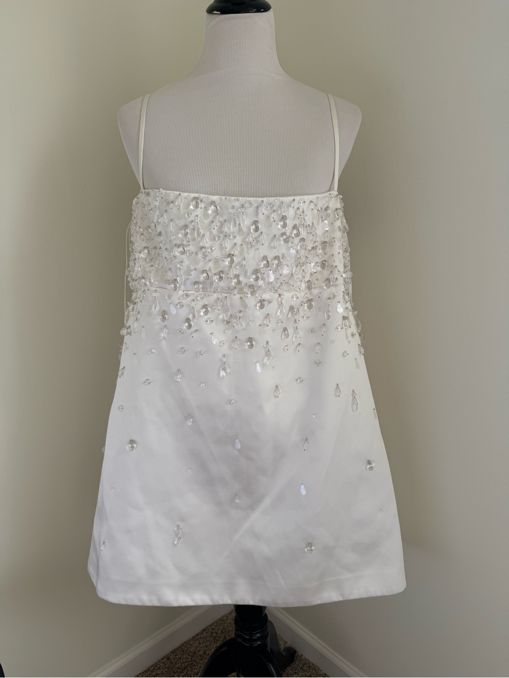 NWT Retrofete Cornelia Crystal Embellished White Mini Short Dress Sz XL - Picture 4 of 11